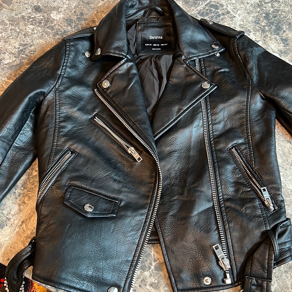 Bershka Leather Biker Jacket size Cs
